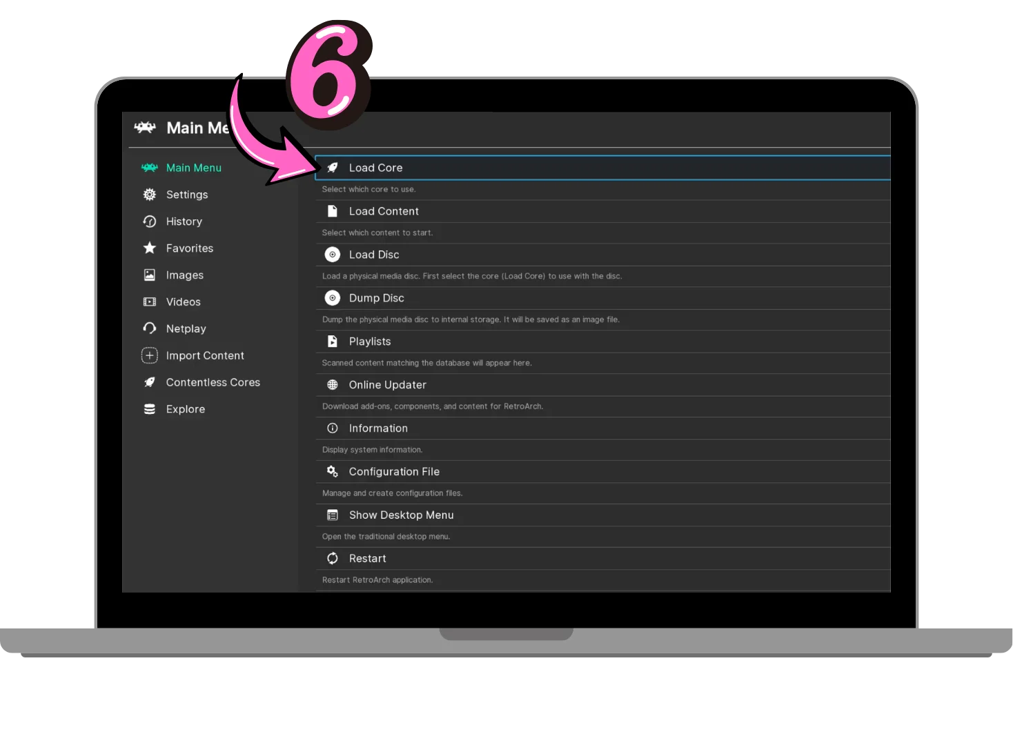 load core and start game